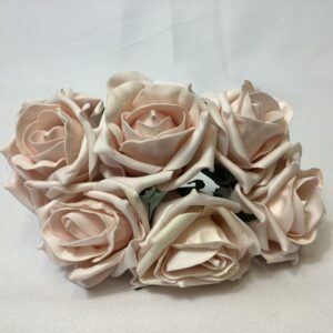 COLOURFAST 5cm Quality Foam Roses (Bunch 6) MOCHAPINK