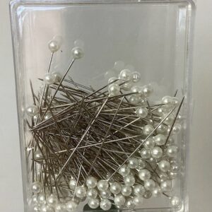 4cm Pearl Headed Pins (Pack 144) White