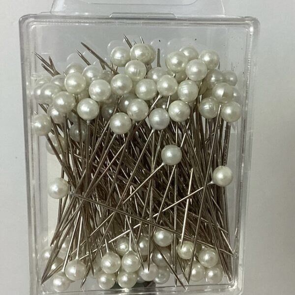5cm Pearl Headed Pins (Pack 144) White