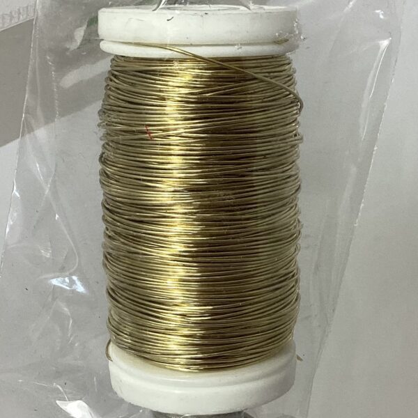 .5mm Metallic Smooth Shiny Reel Wire 45m GOLD