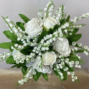 Amber Bridesmaid Rose and Lily of the Valley Bouquet