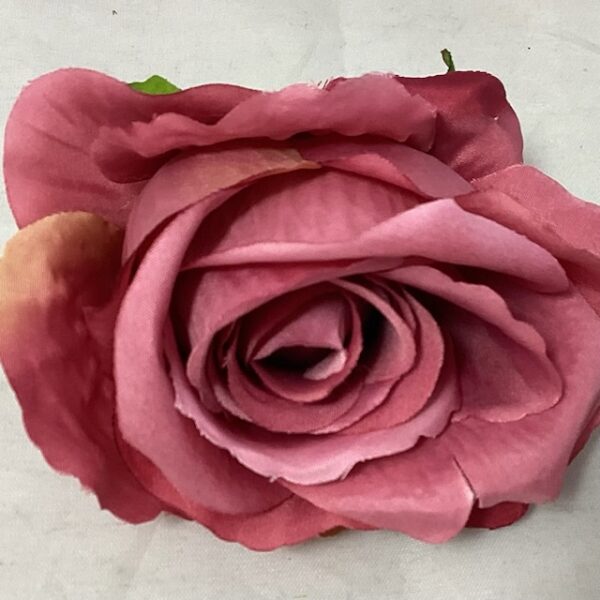 Rose Pink Artificial 8cm Single Rose Head