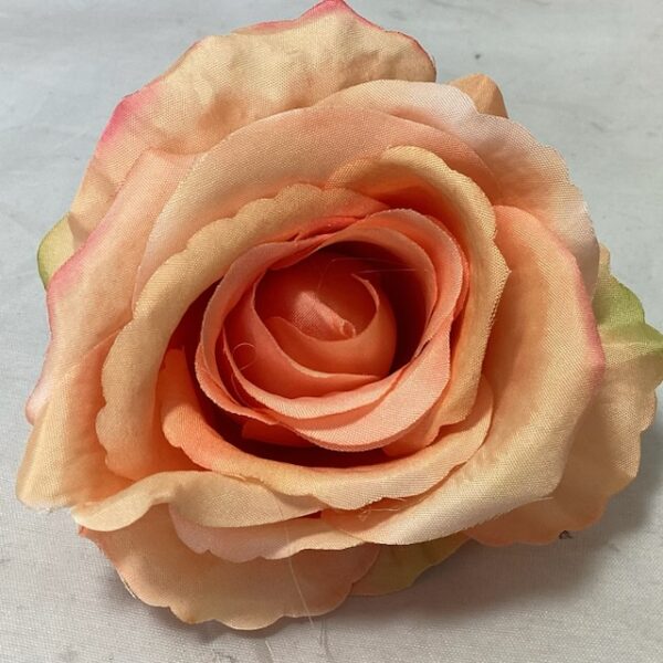 Orange Artificial 8cm Single Rose Head