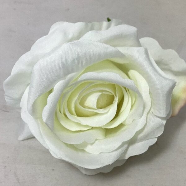 Ivory Artificial 8cm Single Rose Head