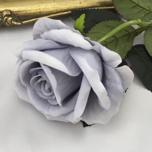 Artificial Lilac Velvet Open Rose