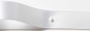 White Double Faced Satin Ribbon by Shindo Colour code 001