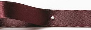 10mm Aubergine Double Faced Satin Ribbon by Shindo colour 056