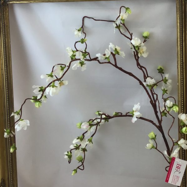 Artificial Cherry Blossom Weeping Branch Cream