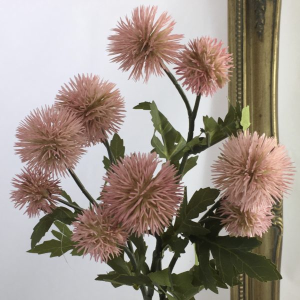 Pink Artificial Dry Look Amore Plastic PomPom Thistle