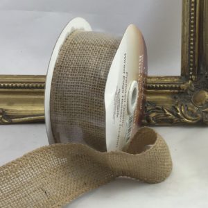 50mm Wired Hessian Ribbon 10yards