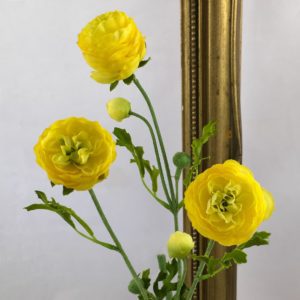 Yellow Artificial Ranunculus spray