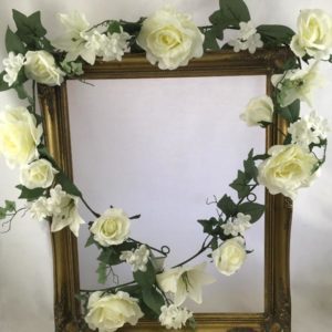 Artificial Ivory rose and Lily wedding flower garland