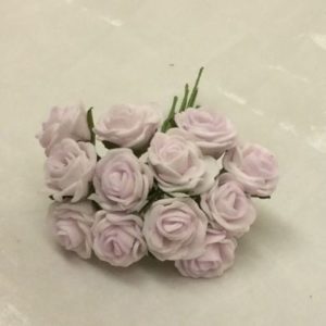 COLOURFAST 2cm Mini Foam Roses (Bunch 12) Lavender