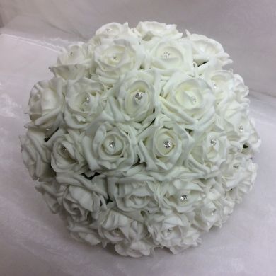 Foam Rose Brides Round Bouquet