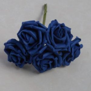 COLOURFAST 4cm Roses (Bunch 5) Navy