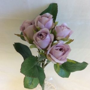 Antique Mauve Artificial Rose Spray
