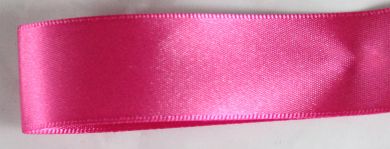 Double Faced Satin Ribbon Hot Pink Colou 186