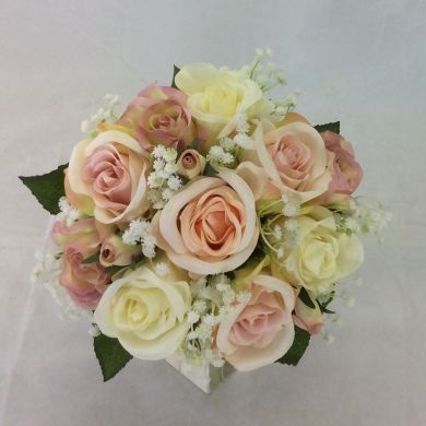 Vintage Rose and Gyp Bridesmaid Bouquet - Village Green