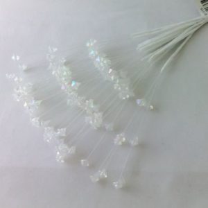 Iridescent Bead Sprays on Nylon Thread (Pack 12 Bunches)
