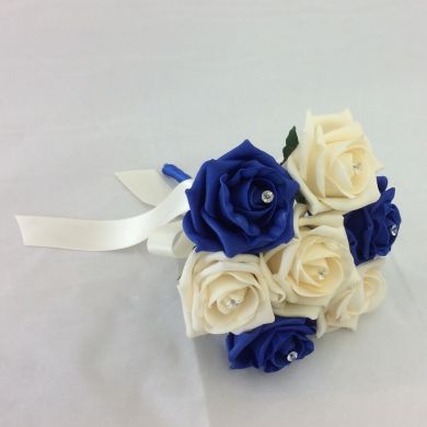 Ivory Colourfast Foam Rose Bridesmaid Bouquet