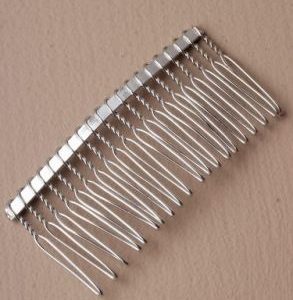 7.5cm Plain Hair Metal Comb (Pack 12) Silver