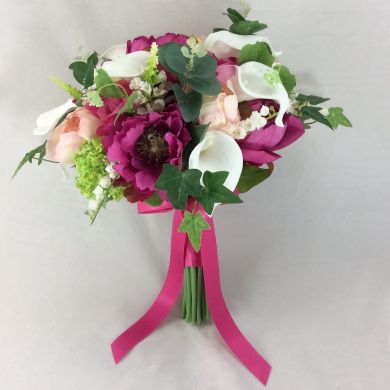 Peony and Calla Lily Hand Tied Bouquet