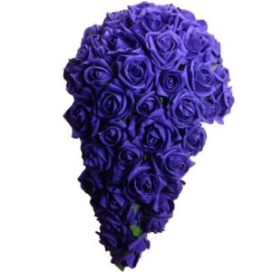 Purple Chloe Colourfast Foam Rose Shower Bouquet