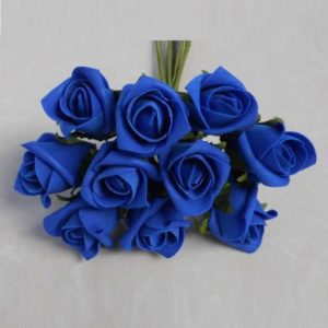 COLOURFAST Rose Buds (Bunch 10) ROYAL Blue
