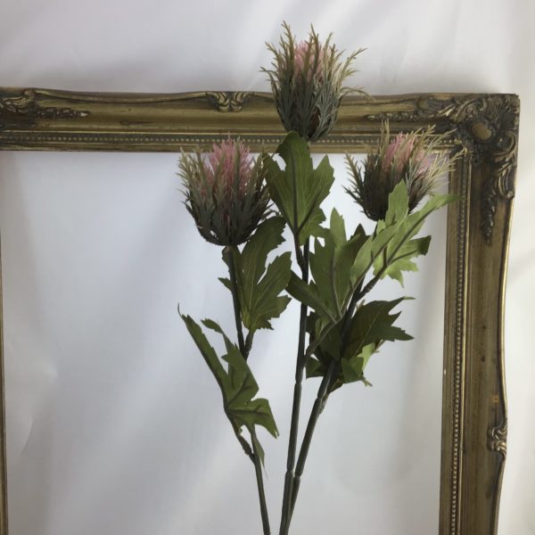 Artificial Dry Look Amore Wild Sea Holly Spray x 3 Heads Pink