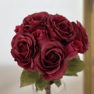 Artificial Mixed Rose (Bundle 9) Ruby Red/Wine