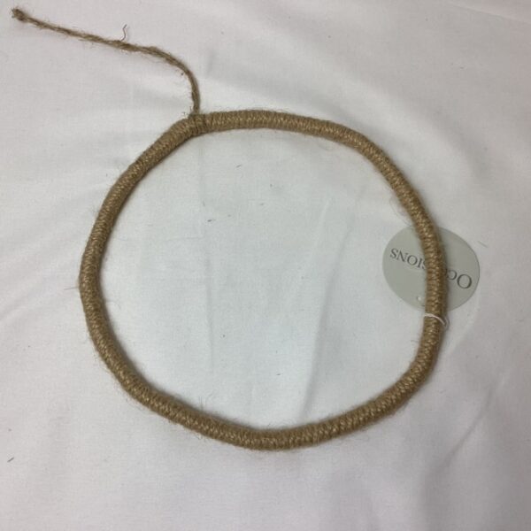 19cm (7.5inch) JUTE Wrapped Hoop/Wreath Ring Base