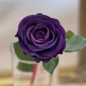 Purple Artificial Elsa Single Open Rose