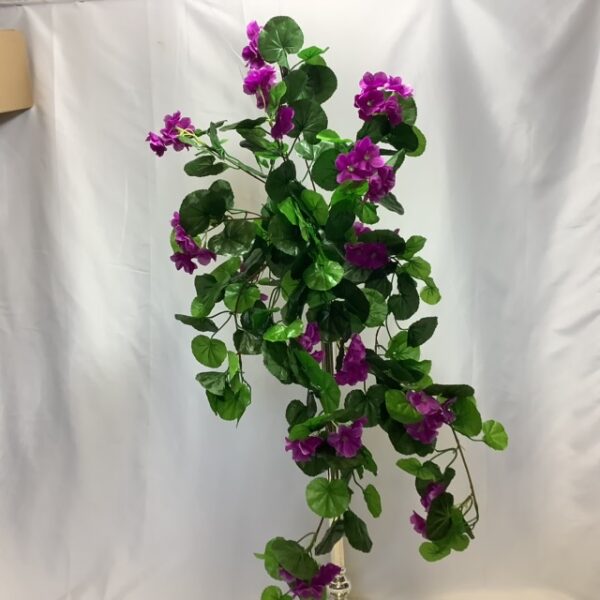 Artificial Geranium Trailing Bush Purple