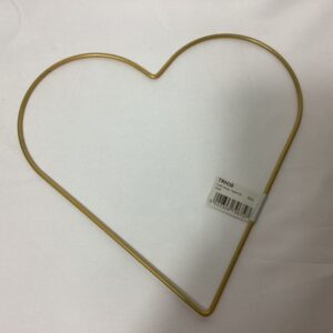 20cm Metal Wire HEART Shape – GOLD