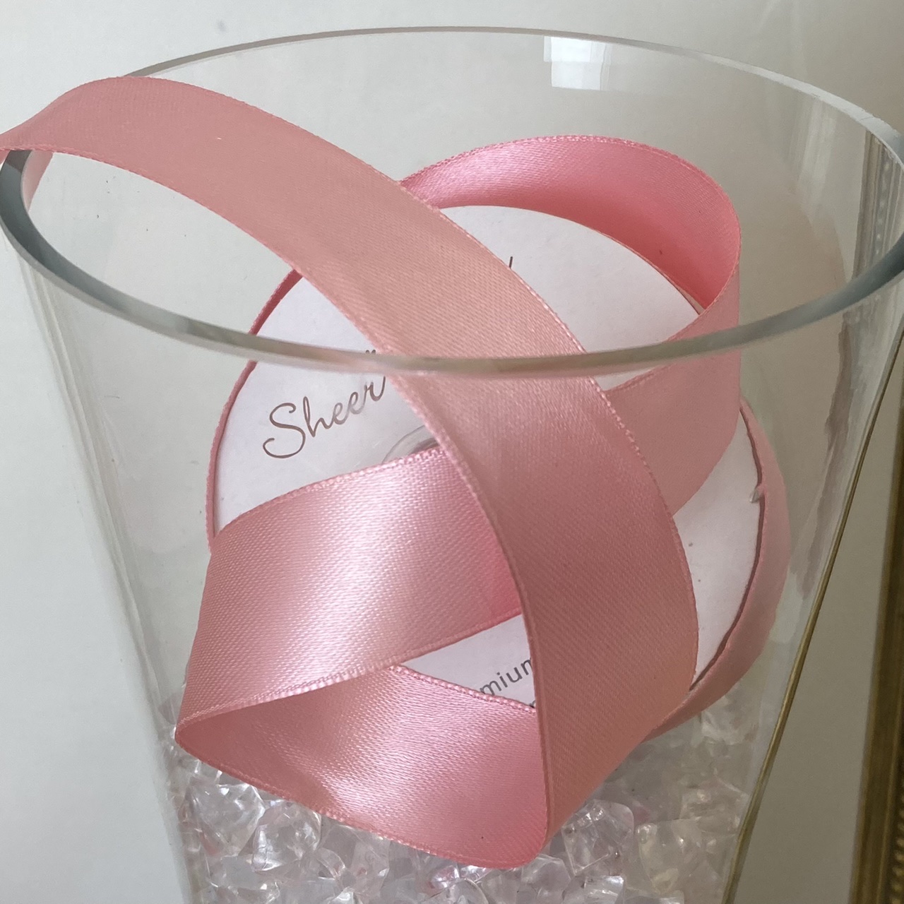 Vintage Pink Double Faced Satin Ribbon