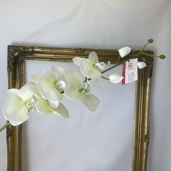 Artificial Ivory Dawn Orchid Spray
