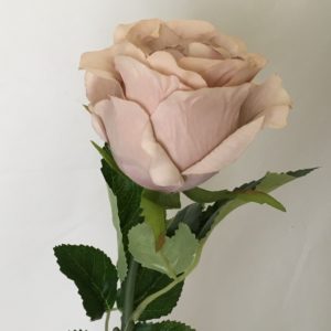 Artificial Large Single Lila Rose Bud PEACH Blush