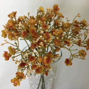 Amore Dry Look Artificial Orange Gypsophila Bundle