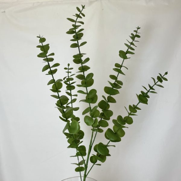 Artificial Large Plastic Eucalyptus Spray Green