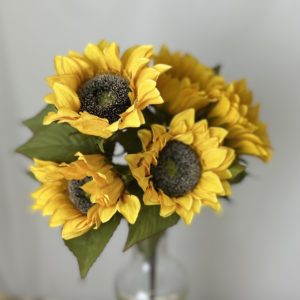 Artificial Sunflower BUSH Yellow