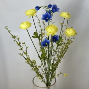 Ranunculus/Campanula (Bundle) Blue/Yellow