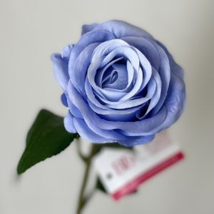 Pale Blue Artificial Elsa Open Single Rose