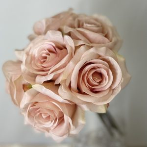 Bella Open Rose (Bundle) Peach Blush artificial flowers wedding bouquets