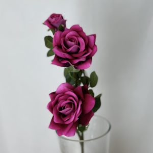 Diana Rose Spray x 2 Heads / Bud Berry artificial floral wedding romantic traditional