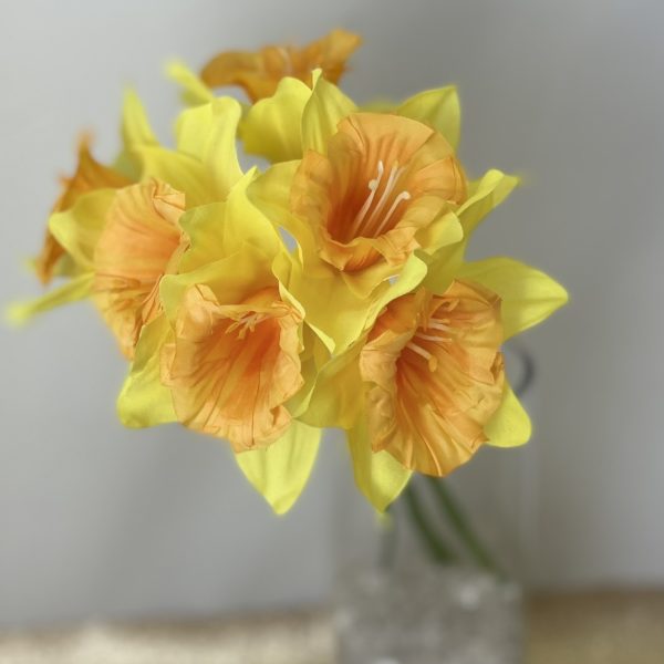 Spring Artificial Daffodil Bundle Yellow Orange