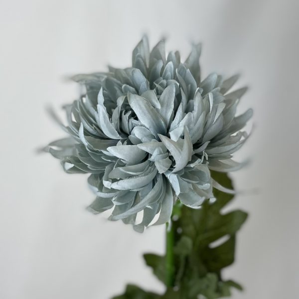 Artificial Single Spikey Chrysanthemum Grey