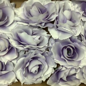 Artificial  11cm Rose Heads (Pack 12) Ice Lilac