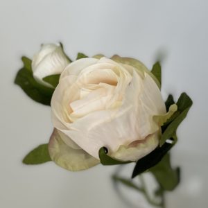 Ivory Artificial Dry Look Rose Spray