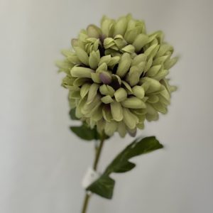 Artificial Single Ball Chrysanthemum Green