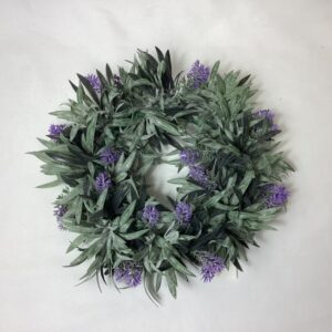 26cm Plastic Lavender Wreath